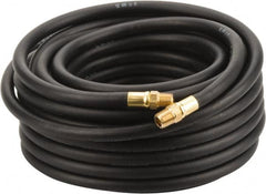 Continental ContiTech - 1/4" ID x 1/2" OD 50' Long Multipurpose Air Hose - MNPT x MNPT Ends, 200 Working psi, -40 to 190°F, 1/4" Fitting, Black - Americas Industrial Supply