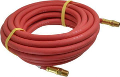 Continental ContiTech - 1/4" ID x 0.527" OD 25' Long Multipurpose Air Hose - MNPT x MNPT Ends, 250 Working psi, -40 to 190°F, 1/4" Fitting, Red - Americas Industrial Supply