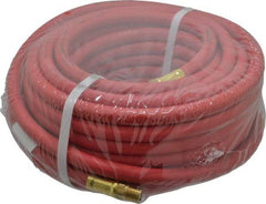 Continental ContiTech - 1/4" ID x 0.527" OD 50' Long Multipurpose Air Hose - MNPT x MNPT Ends, 250 Working psi, -40 to 190°F, 1/4" Fitting, Red - Americas Industrial Supply