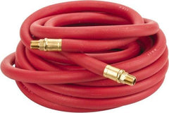 Continental ContiTech - 3/8" ID x 0.7" OD 25' Long Multipurpose Air Hose - MNPT x MNPT Ends, 250 Working psi, -40 to 190°F, 1/4" Fitting, Red - Americas Industrial Supply