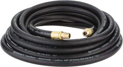 Continental ContiTech - 3/8" ID x 0.688" OD 25' Long Oil Resistant Air Hose - MNPT x MNPT Ends, 300 Working psi, -20 to 190°F, 1/4" Fitting, Black - Americas Industrial Supply