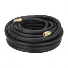 Continental ContiTech - 1/2" ID x 0.844" OD 50' Long Oil Resistant Air Hose - MNPT x MNPT Ends, 300 Working psi, -20 to 190°F, 1/2" Fitting, Black - Americas Industrial Supply