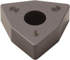 Seco - WNMA332 Grade CBN300 PCBN Turning Insert - Uncoated, 80° Trigon, 3/8" Inscr Circle, 3/16" Thick, 1/32" Corner Radius - Americas Industrial Supply