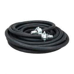 Continental ContiTech - 50' Long, 1/2" Fitting, Male NPT Fitting, -40 to 450°F, Synthetic Rubber High Temp & High Pressure Hose - 1/2" Inside x 1-1/16" Outside Diam, Black, 250 psi - Americas Industrial Supply