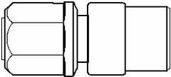 NewAge Industries - 3/4" Tube OD, PFA PTFE Plastic Compression Tube Female Connector - 1/2 NPT Pipe, 500°F Max, 1/2 Thread - Americas Industrial Supply