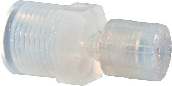 NewAge Industries - 1/8" Tube OD, PFA PTFE Plastic Compression Tube Female Connector - 1/4 NPT Pipe, 500°F Max, 1/4 Thread - Americas Industrial Supply