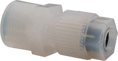 NewAge Industries - 3/8" Tube OD, PFA PTFE Plastic Compression Tube Female Connector - 3/8 NPT Pipe, 500°F Max, 3/8 Thread - Americas Industrial Supply