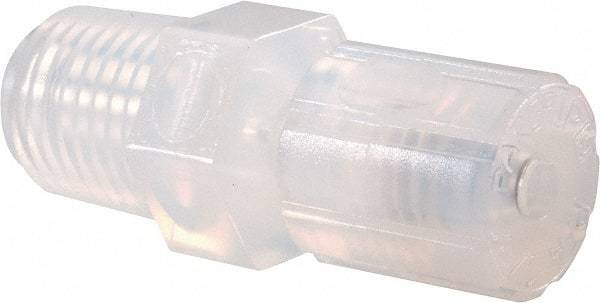 NewAge Industries - 1/8" Tube OD, PFA PTFE Plastic Compression Tube Male Connector - 1/4 NPT Pipe, 500°F Max, 1/4 Thread - Americas Industrial Supply