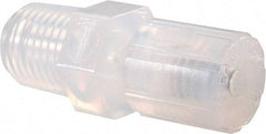 NewAge Industries - 1/8" Tube OD, PFA PTFE Plastic Compression Tube Male Connector - 1/4 NPT Pipe, 500°F Max, 1/4 Thread - Americas Industrial Supply