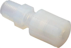 NewAge Industries - 1/4" Tube OD, PFA PTFE Plastic Compression Tube Male Connector - 1/4 NPT Pipe, 500°F Max, 1/4 Thread - Americas Industrial Supply