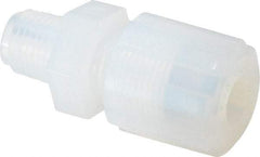 NewAge Industries - 3/8" Tube OD, PFA PTFE Plastic Compression Tube Male Connector - 1/4 NPT Pipe, 500°F Max, 1/4 Thread - Americas Industrial Supply