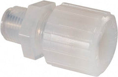NewAge Industries - 3/4" Tube OD, PFA PTFE Plastic Compression Tube Male Connector - 1/2 NPT Pipe, 500°F Max, 1/2 Thread - Americas Industrial Supply