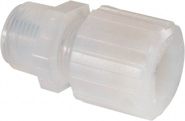 NewAge Industries - 3/4" Tube OD, PFA PTFE Plastic Compression Tube Male Connector - 3/4 NPT Pipe, 500°F Max, 3/4 Thread - Americas Industrial Supply