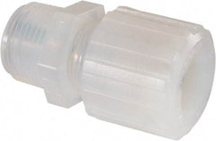 NewAge Industries - 3/4" Tube OD, PFA PTFE Plastic Compression Tube Male Connector - 3/4 NPT Pipe, 500°F Max, 3/4 Thread - Americas Industrial Supply