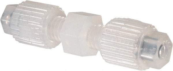 NewAge Industries - 1/8" Tube OD, PFA PTFE Plastic Compression Tube Union - 500°F Max - Americas Industrial Supply
