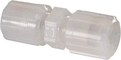 NewAge Industries - 3/8" Tube OD, PFA PTFE Plastic Compression Tube Union - 500°F Max - Americas Industrial Supply