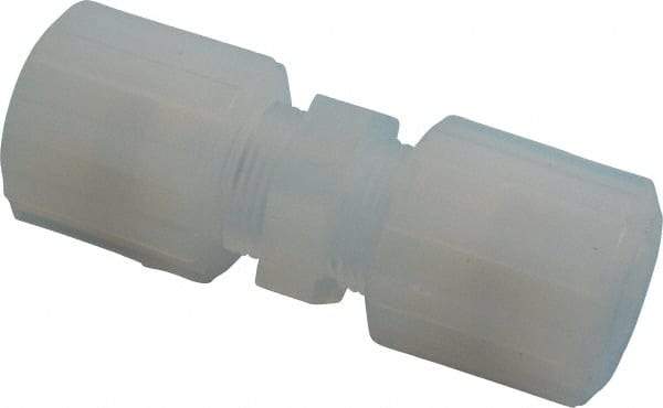 NewAge Industries - 1/2" Tube OD, PFA PTFE Plastic Compression Tube Union - 500°F Max - Americas Industrial Supply