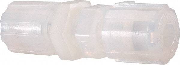 NewAge Industries - 3/8" Tube OD, PFA PTFE Plastic Compression Tube Bulkhead Union - 500°F Max - Americas Industrial Supply