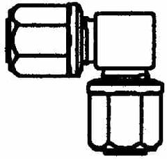 NewAge Industries - 1/8" Tube OD, PFA PTFE Plastic Compression Tube Union Elbow - 500°F Max - Americas Industrial Supply