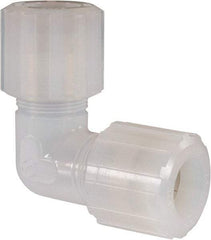 NewAge Industries - 3/4" Tube OD, PFA PTFE Plastic Compression Tube Union Elbow - 500°F Max - Americas Industrial Supply