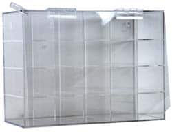 PRO-SAFE - 20 Pair Cabinet with Individual Compartments, Acrylic Safety Glasses Dispenser - 15 Inch Wide x 12-1/2 Inch High x 7-1/8 Inch Deep, Table and Wall Mount - Americas Industrial Supply