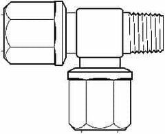NewAge Industries - 3/8" Tube OD, PFA PTFE Plastic Compression Tube Male Run Tee - 1/4 NPT Pipe, 500°F Max, 1/4 Thread - Americas Industrial Supply