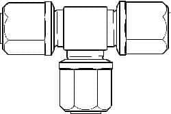 NewAge Industries - 3/4" Tube OD, PFA PTFE Plastic Compression Tube Union Tee - 500°F Max - Americas Industrial Supply