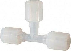 NewAge Industries - 1/4" Tube OD, PFA PTFE Plastic Compression Tube Union Tee - 500°F Max - Americas Industrial Supply