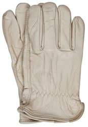 PRO-SAFE - Size XL (10) Grain Cowhide General Protection Work Gloves - For Work & Driver, Uncoated, Slip-On Cuff, Full Fingered, Natural, Paired - Americas Industrial Supply