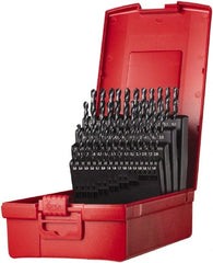 DORMER - 1 to 6mm, 118° Point, Oxide Finish, High Speed Steel Jobber Length Drill Bit Set - Americas Industrial Supply