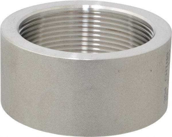 Merit Brass - 2" Grade 304 Stainless Steel Pipe Half Coupling - FNPT End Connections, 150 psi - Americas Industrial Supply
