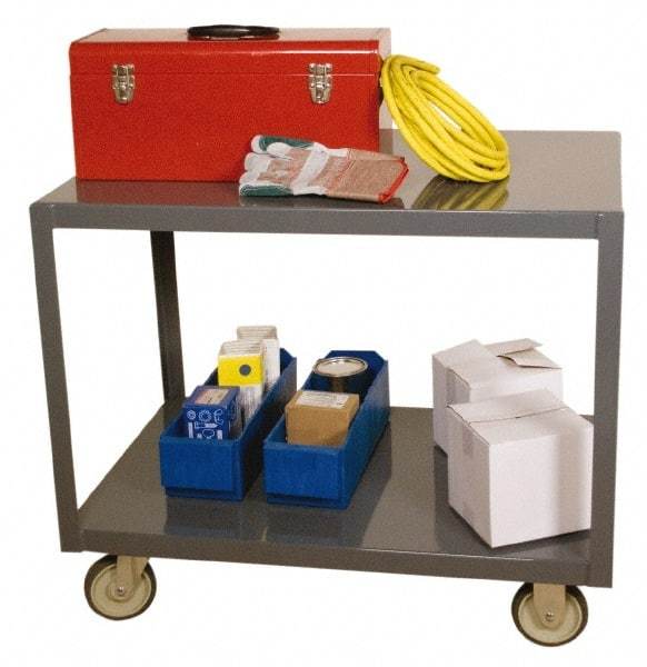 Durham - Mobile Table - Steel, Gray, 36" Long x 18" Deep x 30" High - Americas Industrial Supply