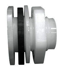 Green Leaf - 1/2 Polypropylene Threaded Tube Bulkhead Fitting - 0.753" ID, 75 Max Working psi - Americas Industrial Supply