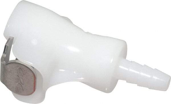 CPC Colder Products - 1/8" Nominal Flow, 1/8" ID, Female, Inline Hose Barb-Female Socket - 120 Max psi, -40 to 180°F, Acetal Coupling, Buna-N O-Ring - Americas Industrial Supply