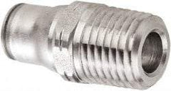 Legris - 4mm Outside Diam, 1/4 BSPT, Stainless Steel Push-to-Connect Male Connector - 435 Max psi, Tube to Male BSPT Connection, FKM O-Ring - Americas Industrial Supply
