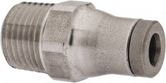 Legris - 5/32" Outside Diam, 1/8 NPT, Stainless Steel Push-to-Connect Male Connector - 435 Max psi, Tube to Male NPT Connection, FKM O-Ring - Americas Industrial Supply