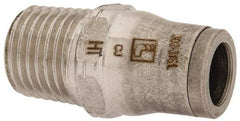 Legris - 5/16" Outside Diam, 1/4 NPT, Stainless Steel Push-to-Connect Male Connector - 435 Max psi, Tube to Male NPT Connection, FKM O-Ring - Americas Industrial Supply