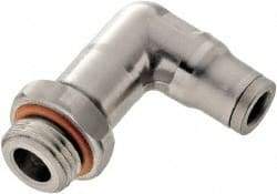 Legris - 5/32" Outside Diam, 10-32 NPT, Stainless Steel Push-to-Connect Male Elbow - 435 Max psi, Tube to Male NPT Connection, FKM O-Ring - Americas Industrial Supply