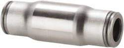 Legris - 6mm Outside Diam, Stainless Steel Push-to-Connect Tube Union - 435 Max psi, Tube to Tube Connection, FKM O-Ring - Americas Industrial Supply