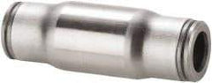 Legris - 3/16" Outside Diam, Stainless Steel Push-to-Connect Tube Union - 435 Max psi, Tube to Tube Connection, FKM O-Ring - Americas Industrial Supply
