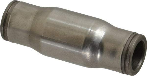 Legris - 3/8" Outside Diam, Stainless Steel Push-to-Connect Tube Union - 435 Max psi, Tube to Tube Connection, FKM O-Ring - Americas Industrial Supply