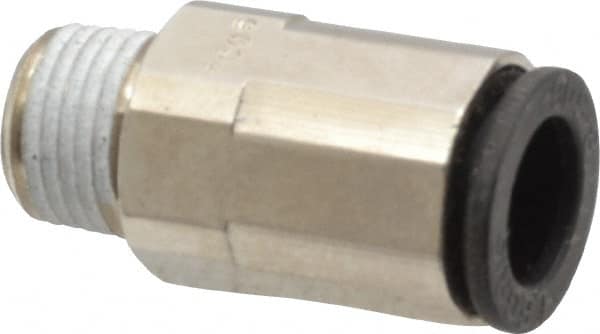 Legris - 5/16" Outside Diam, 1/8 NPT, Nickel Plated Brass Push-to-Connect Tube Male Connector - 290 Max psi - Americas Industrial Supply