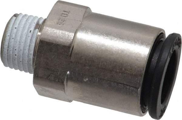 Legris - 3/8" Outside Diam, 1/8 NPT, Nickel Plated Brass Push-to-Connect Tube Male Connector - 290 Max psi - Americas Industrial Supply