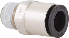 Legris - 3/8" Outside Diam, 1/4 NPT, Nickel Plated Brass Push-to-Connect Tube Male Connector - 290 Max psi - Americas Industrial Supply