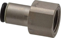 Legris - 5/32" Outside Diam, 1/8 NPT, Nickel Plated Brass Push-to-Connect Tube Female Connector - 290 Max psi - Americas Industrial Supply