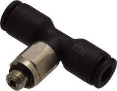Legris - 5/32" OD, 10-32 UNF, Nylon/Nickel Plated Brass Push-to-Connect Male Branch Tee - 290 Max psi - Americas Industrial Supply