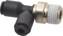 Legris - 1/8" OD, 1/8 NPT, Nylon/Nickel Plated Brass Push-to-Connect Male Run Tee - 290 Max psi - Americas Industrial Supply