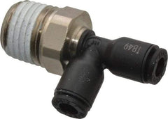 Legris - 5/32" OD, 1/4 NPT, Nylon/Nickel Plated Brass Push-to-Connect Male Run Tee - 290 Max psi - Americas Industrial Supply