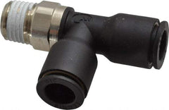 Legris - 3/8" OD, 1/4 NPT, Nylon/Nickel Plated Brass Push-to-Connect Male Run Tee - 290 Max psi - Americas Industrial Supply