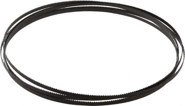 Starrett - 10 TPI, 12' 6" Long x 1/4" Wide x 0.025" Thick, Welded Band Saw Blade - Carbon Steel, Toothed Edge, Raker Tooth Set, Flexible Back, Contour Cutting - Americas Industrial Supply